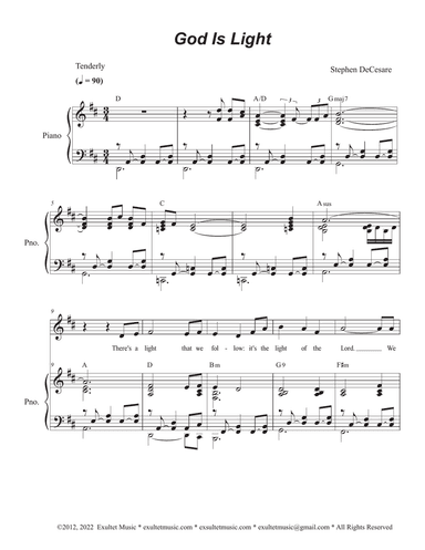 God Is Light (Vocal solo - High Key)