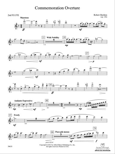 Commemoration Overture: 2nd Flute