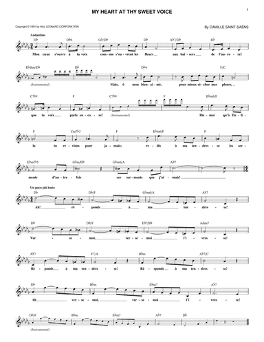 My Heart At Thy Sweet Voice