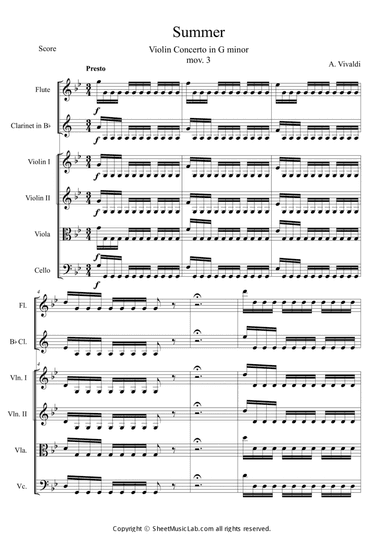 The Four Seasons: Summer 3rd Movement "Strom "