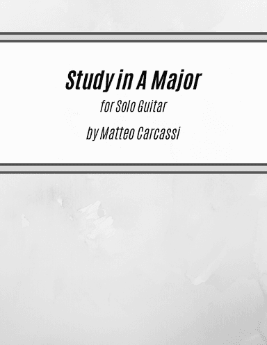 Study in A Major (for Guitar)