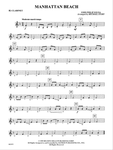 Manhattan Beach: 1st B-flat Clarinet