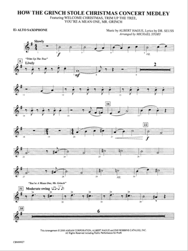 How the Grinch Stole Christmas: E-flat Alto Saxophone