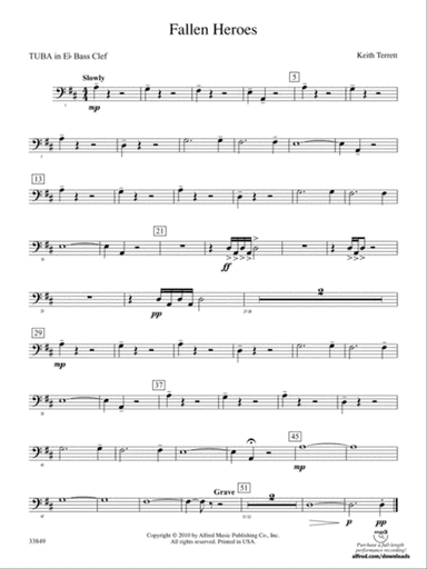 Fallen Heroes: (wp) E-flat Tuba B.C.