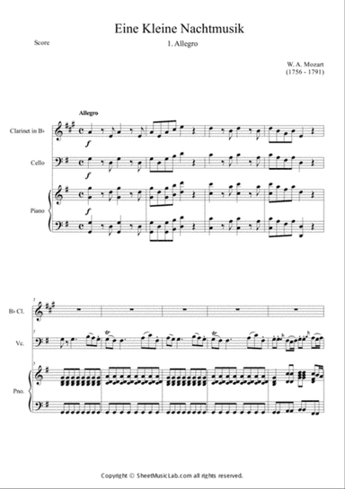 Serenade No.13 "Eine Kleine Nachtmusik" in G major, K.525 1.Allegro