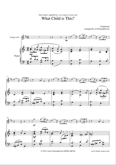 What Child is this - Trumpet and Piano