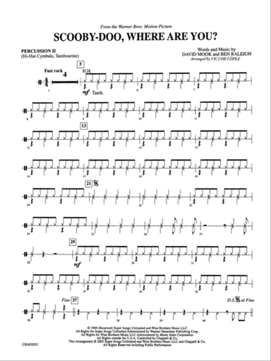 Scooby-Doo, Where Are You? (from Scooby-Doo): 2nd Percussion