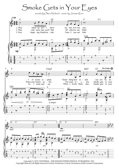 Smoke Gets In Your Eyes