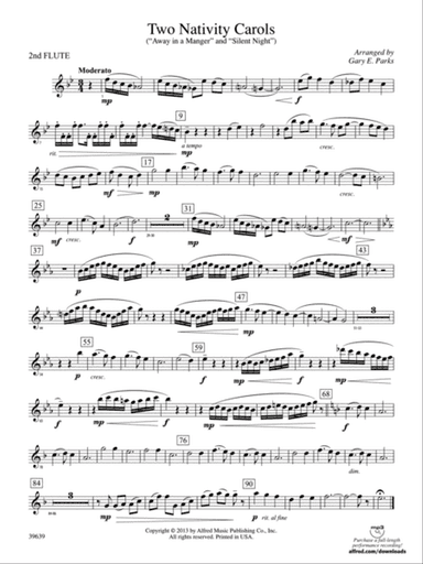Two Nativity Carols: 2nd Flute