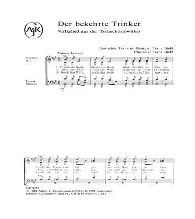 Der bekehrte Trinker (The converted drunkard)