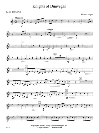 Knights of Dunvegan: 1st B-flat Trumpet