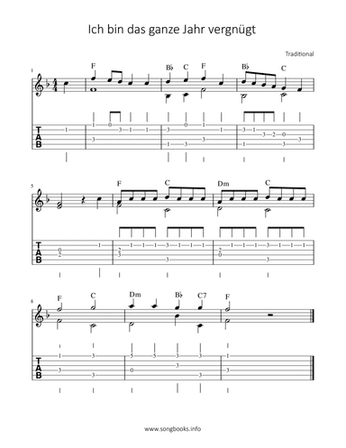 Ich bin das ganze Jahr vergnügt