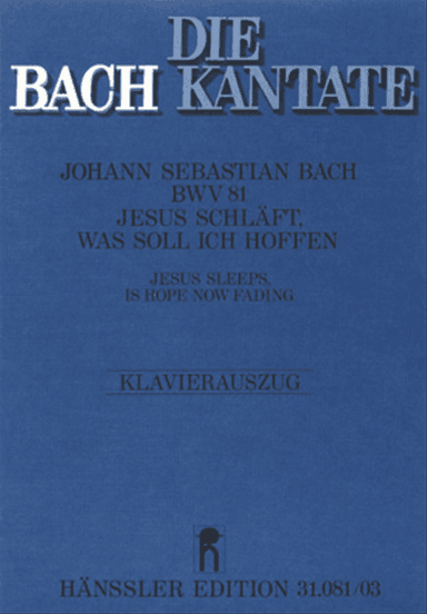 Jesus sleeps, is hope now fading (Jesus schlaft, was soll ich hoffen)