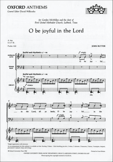 O be joyful in the Lord