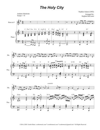 The Holy City (French Horn solo and Piano)