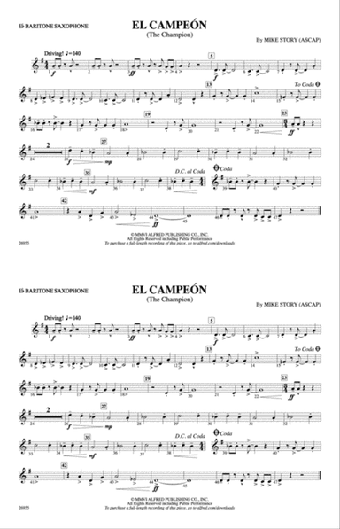 El Campeón: E-flat Baritone Saxophone