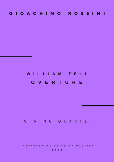 William Tell Overture - String Quartet (Full Score) - Score Only
