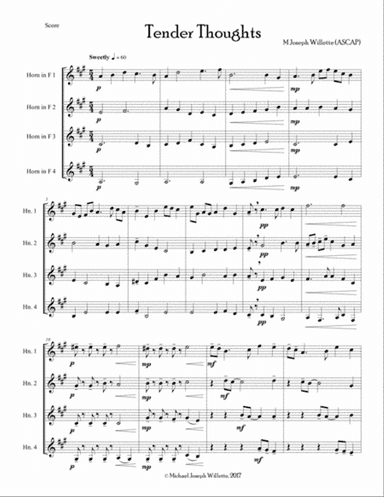 Tender Thoughts - Horn Quartet