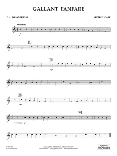 Gallant Fanfare - Eb Alto Saxophone