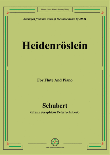 Schubert-Heidenröslein,for Flute and Piano