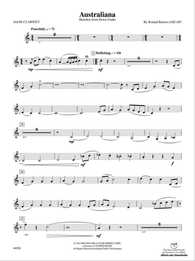 Australiana: 2nd B-flat Clarinet