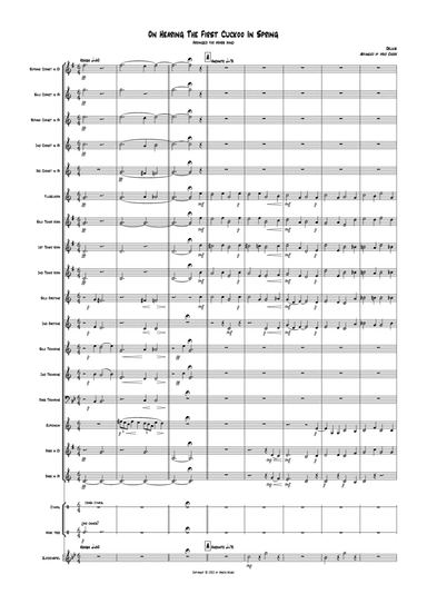 On Hearing The First Cuckoo In Spring - arranged for brass band.
