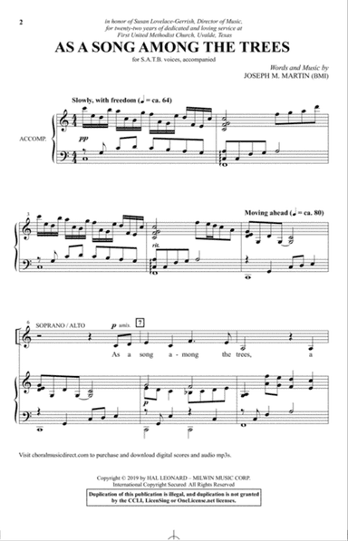 As A Song Among The Trees