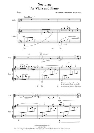 Nocturne for Viola and Piano