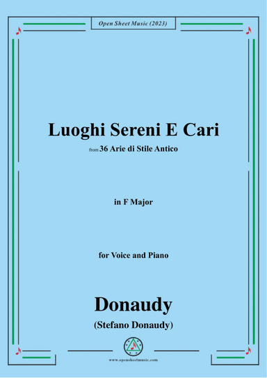 Donaudy-Luoghi Sereni E Cari,in F Major