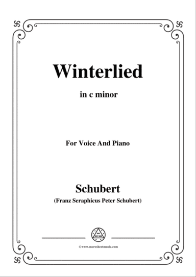 Schubert-Winterlied,in c minor,for Voice&Piano