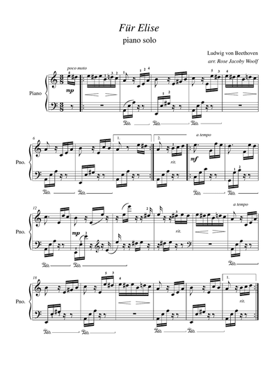 Für Elise (Beethoven) - piano solo