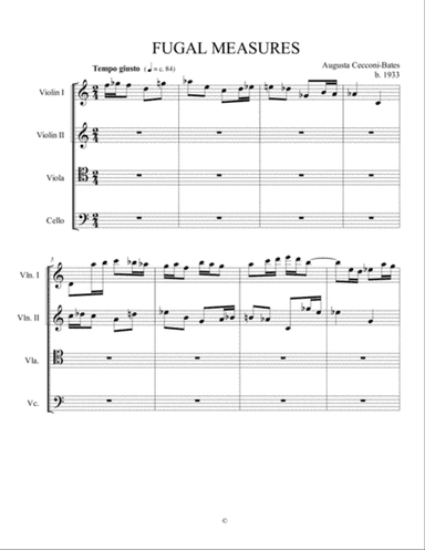 For String quartet--composed 2018