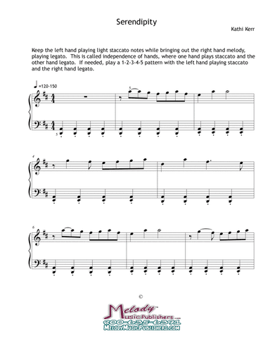 Piano solo late beginner - Serendipity