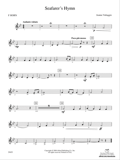 Seafarer's Hymn: 1st F Horn