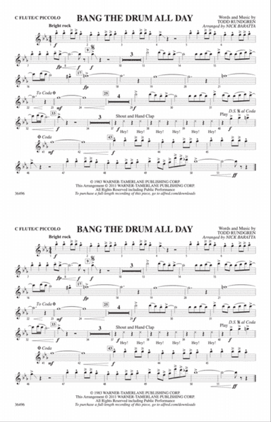 Bang the Drum All Day: Flute
