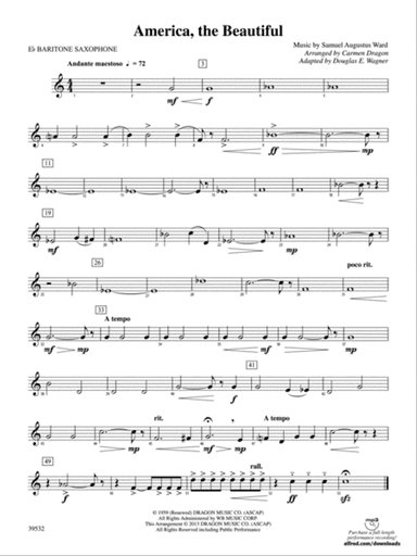 America, the Beautiful: E-flat Baritone Saxophone