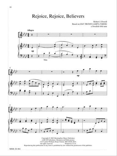 Rejoice, Rejoice, Believers (Downloadable)