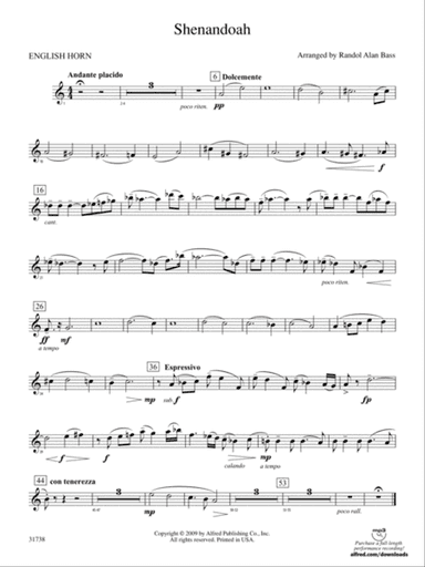 Shenandoah: English Horn