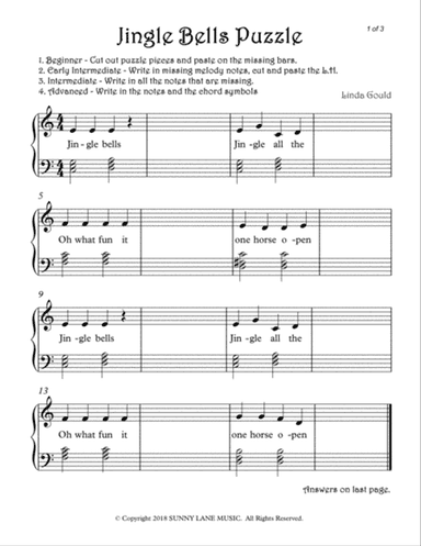 Jingle Bells Musical Puzzle