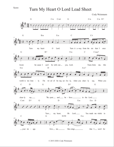 Turn My Heart O Lord (Lead Sheet)