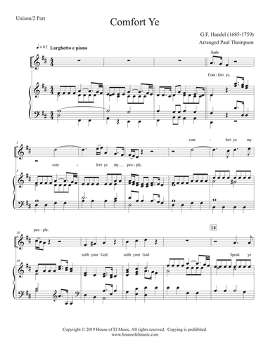 The Messiah for Young Voices - Unison/ 2 part