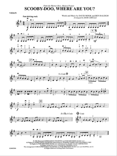 Scooby-Doo, Where Are You?: 1st Violin