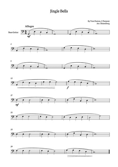 Jingle Bells for Bass