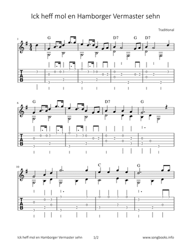 Ich heff mol en Hamborger Vermaster sehn