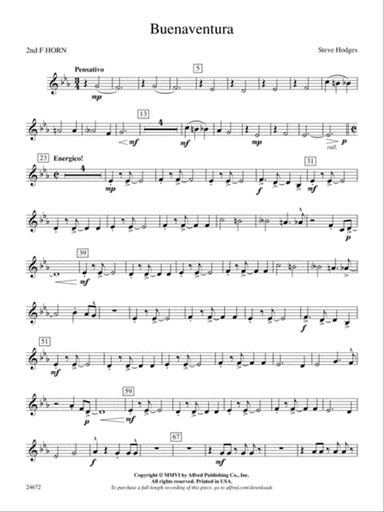 Buenaventura: 2nd F Horn