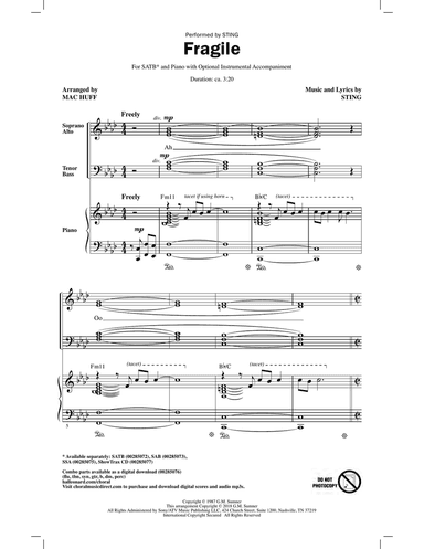 Fragile (arr. Mac Huff)