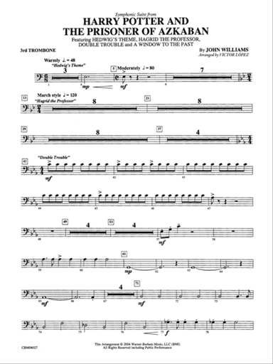 Harry Potter and the Prisoner of Azkaban, Symphonic Suite from: 3rd Trombone