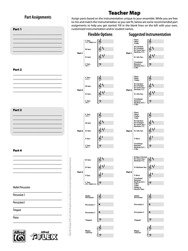 Celebratory Fanfare: 4-Part Teacher Map