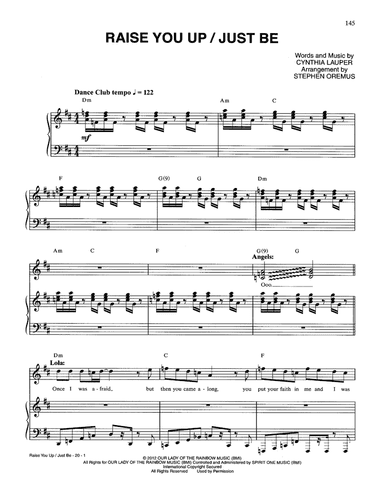 Raise You Up/Just Be (from Kinky Boots)