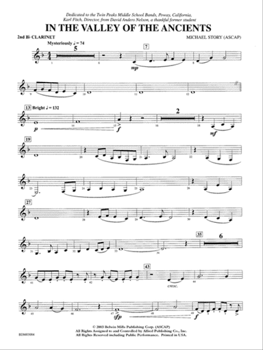 In the Valley of the Ancients: 2nd B-flat Clarinet